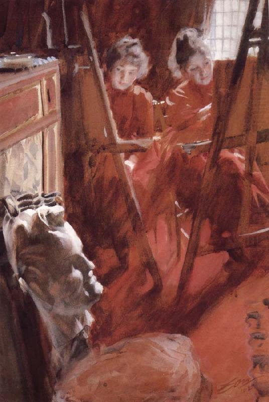 Anders Zorn Les Demoiselles Schwartz china oil painting image